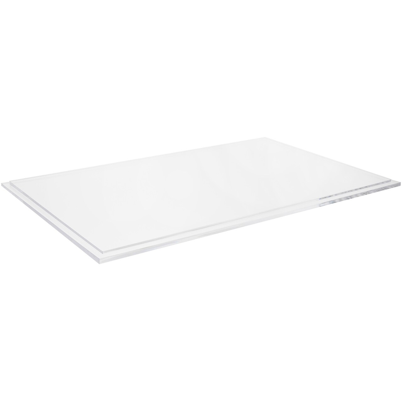 Plymor Clear Acrylic Rectangular Display Base, 20.75" W x 12.75" D x 0.5" H